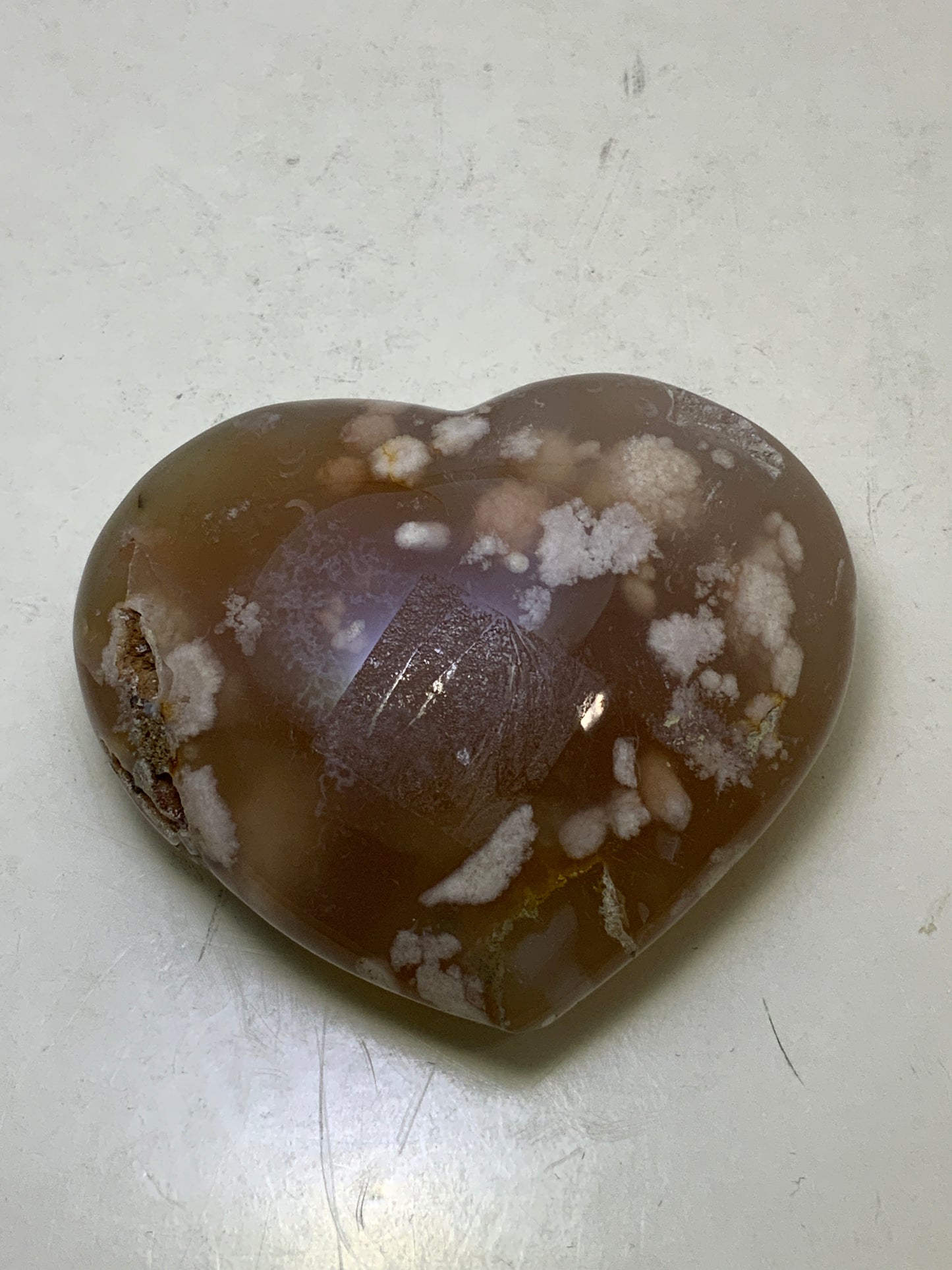 Flower Agate Heart