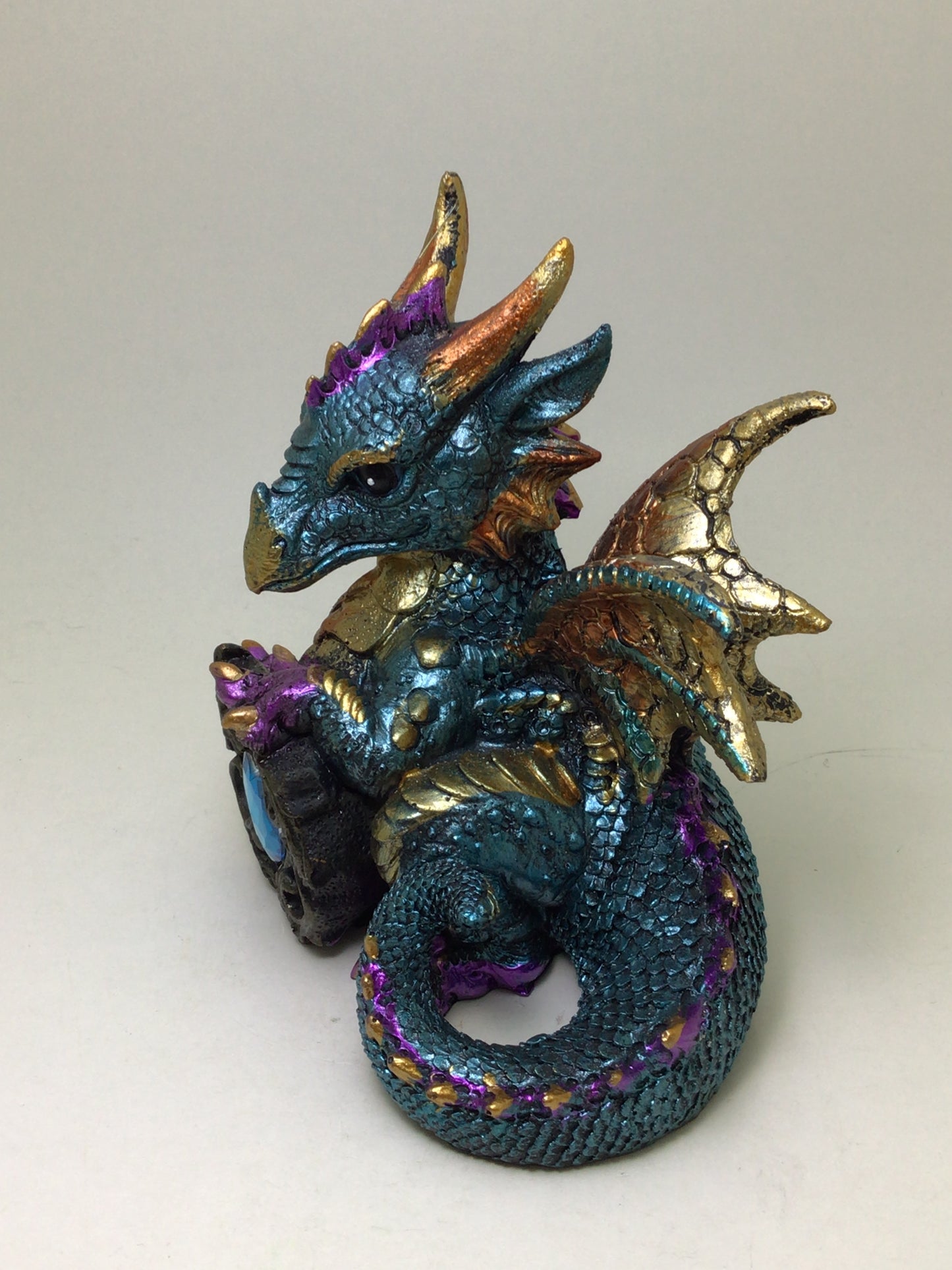 Aqua Baby Dragon with Gem