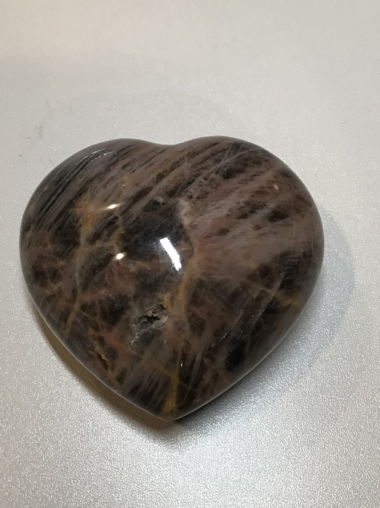 Black Moonstone Heart