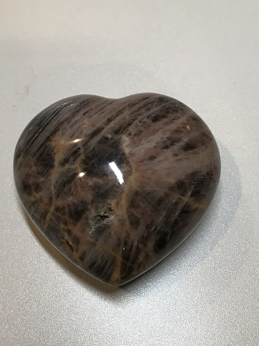 Black Moonstone Heart