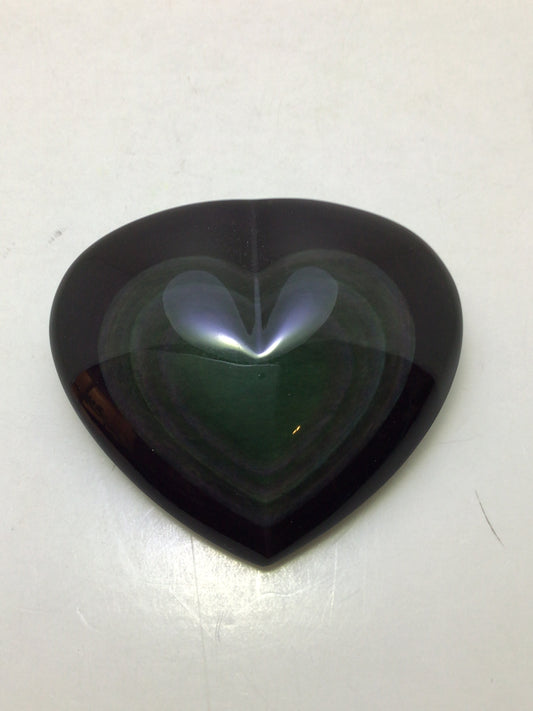 Rainbow Obsidian Heart