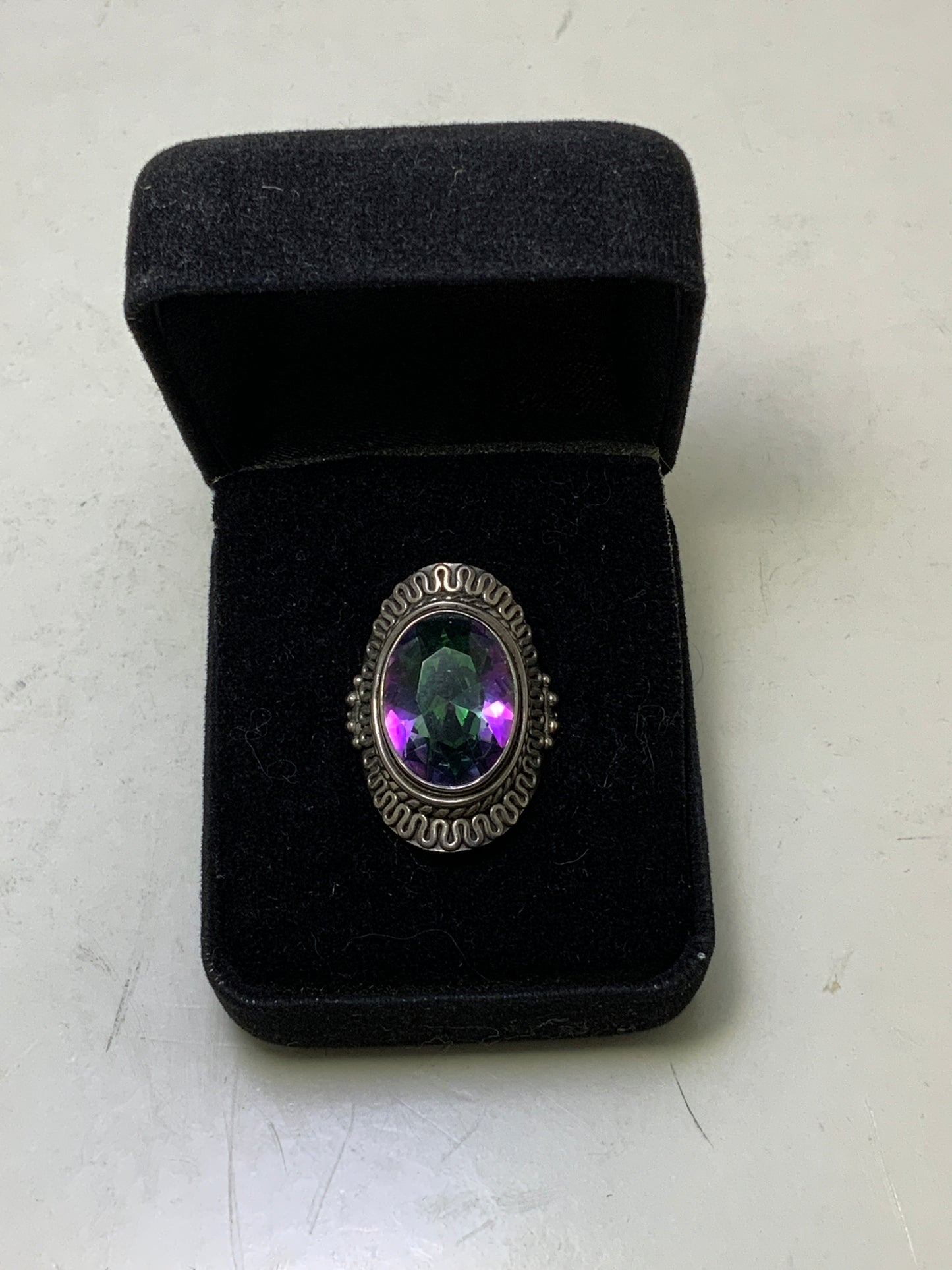 Rainbow Azurite Sterling Silver Rings