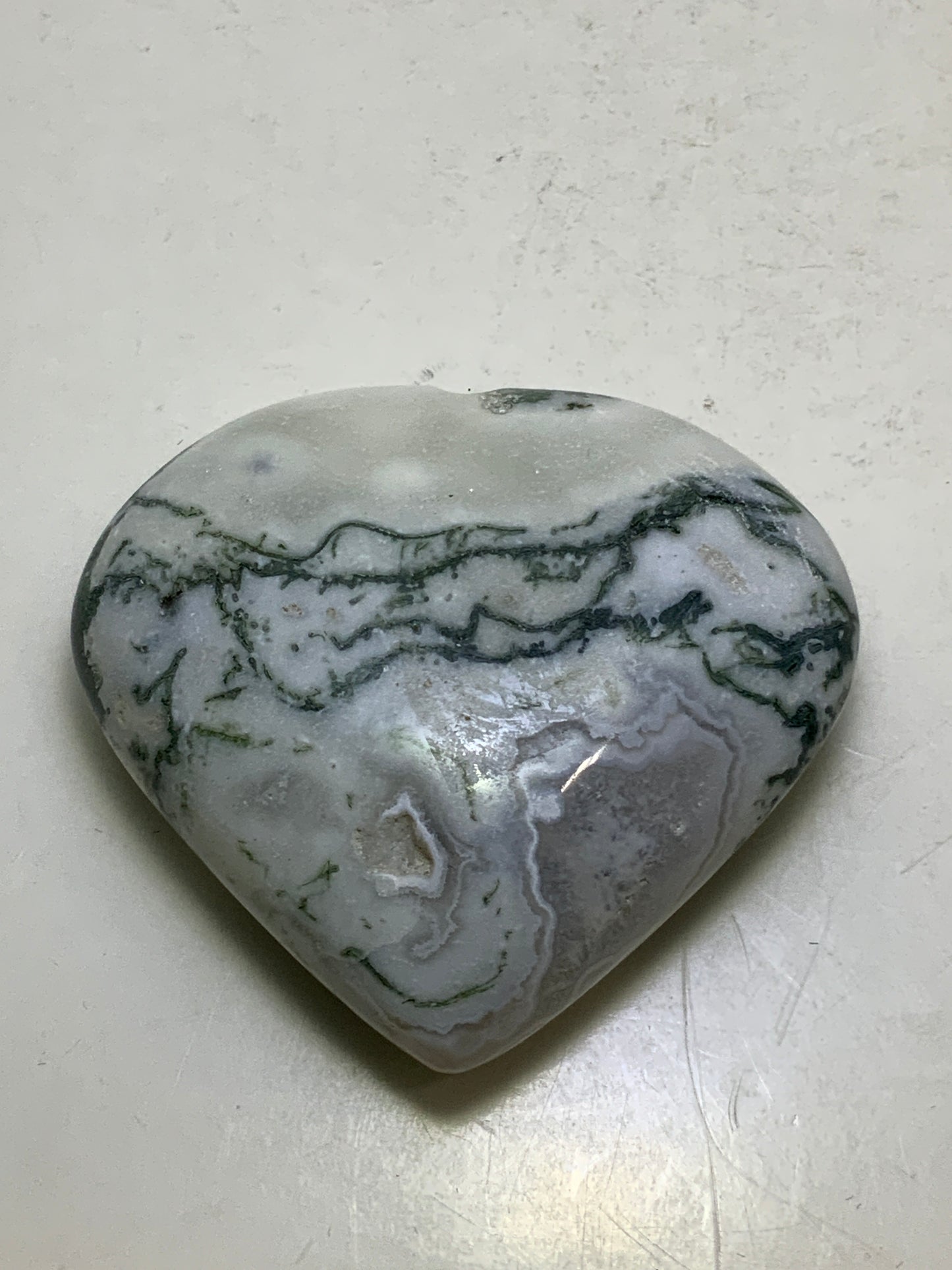 Green Tree Agate Heart
