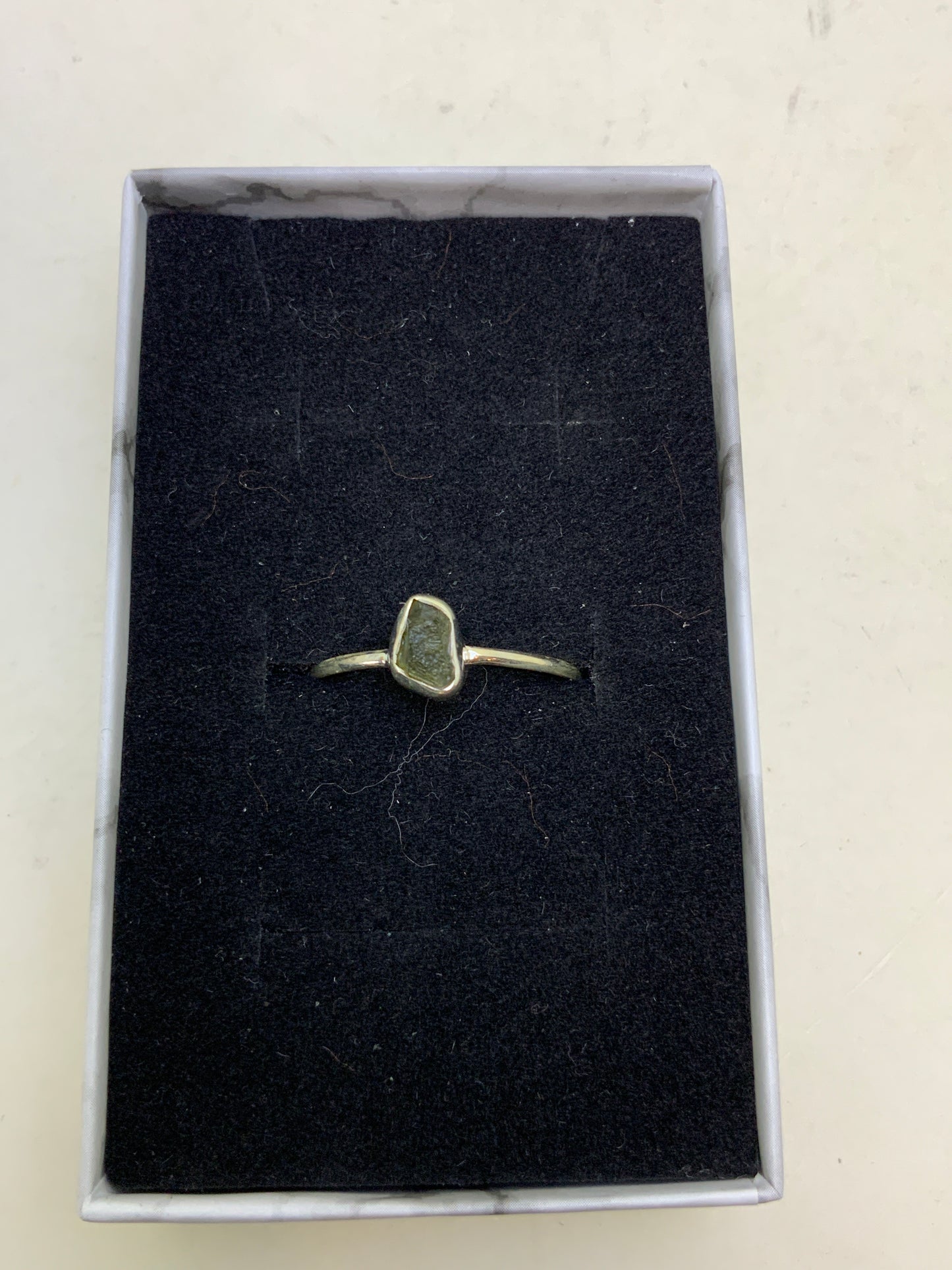 Moldavite Sterling Silver Rings