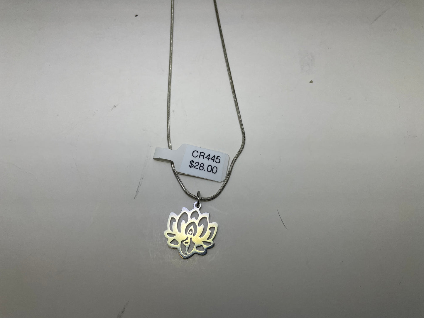 Lotus Flower Pendant with Chain
