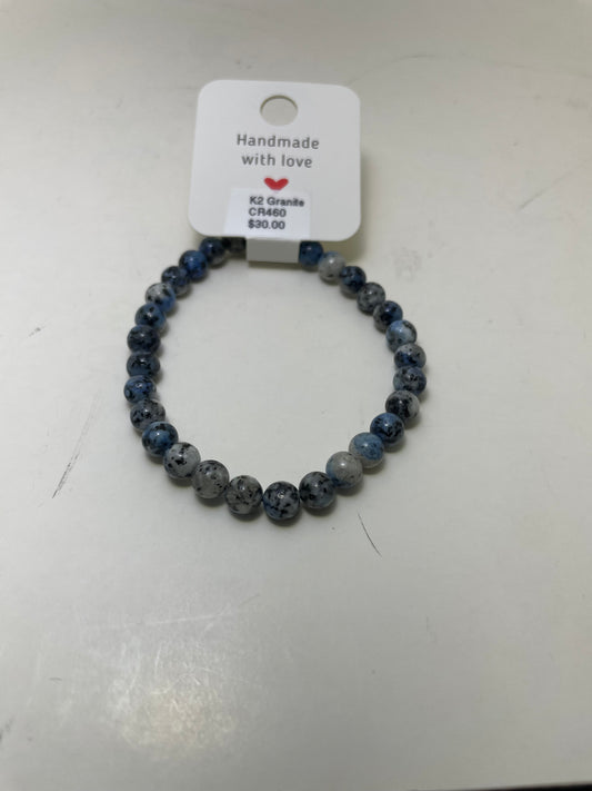 K2 Granite/Raindrop Azurite Bracelet