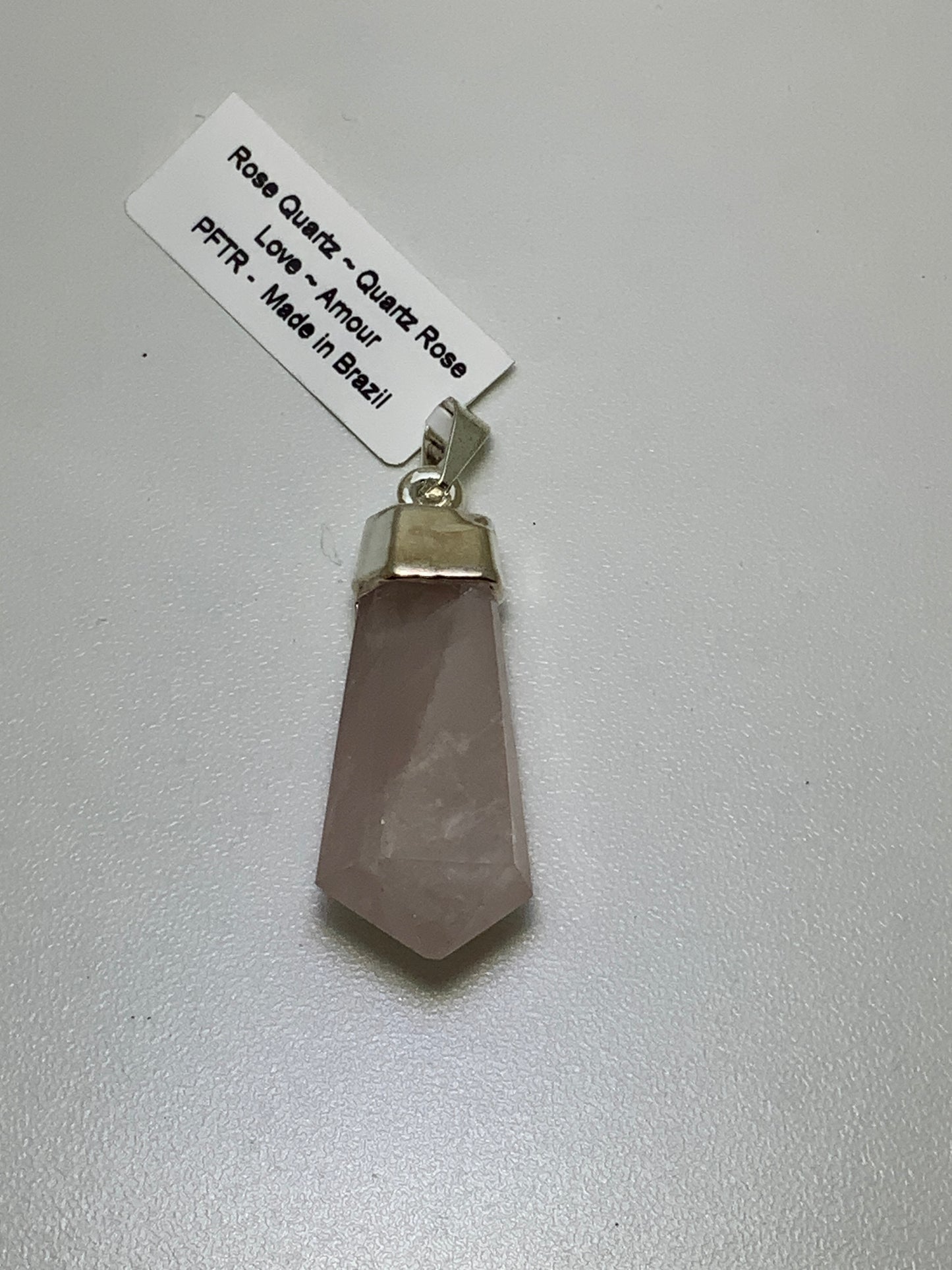 Rose Quartz Teardrop Pendant