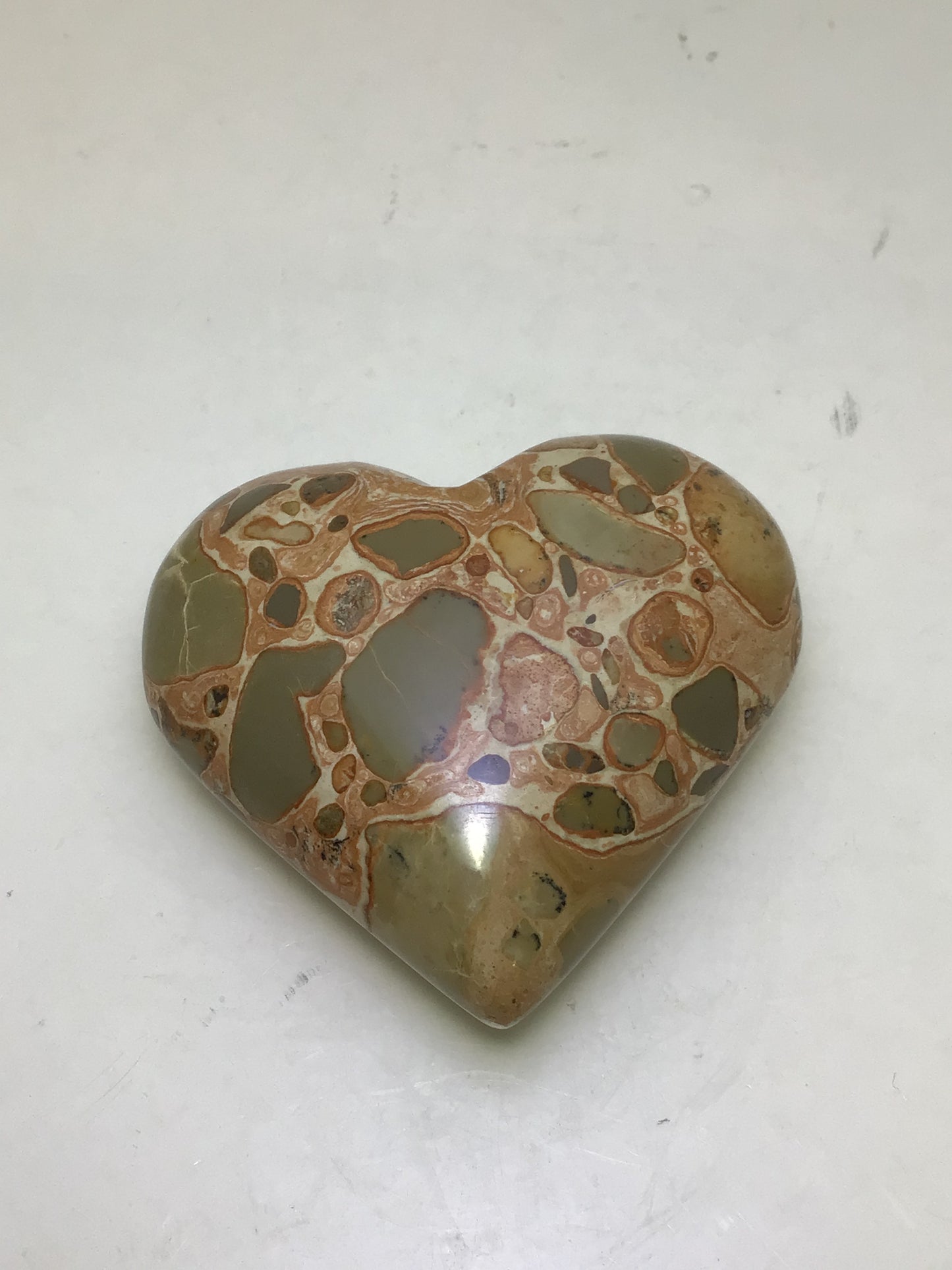 Leopardskin Jasper Heart