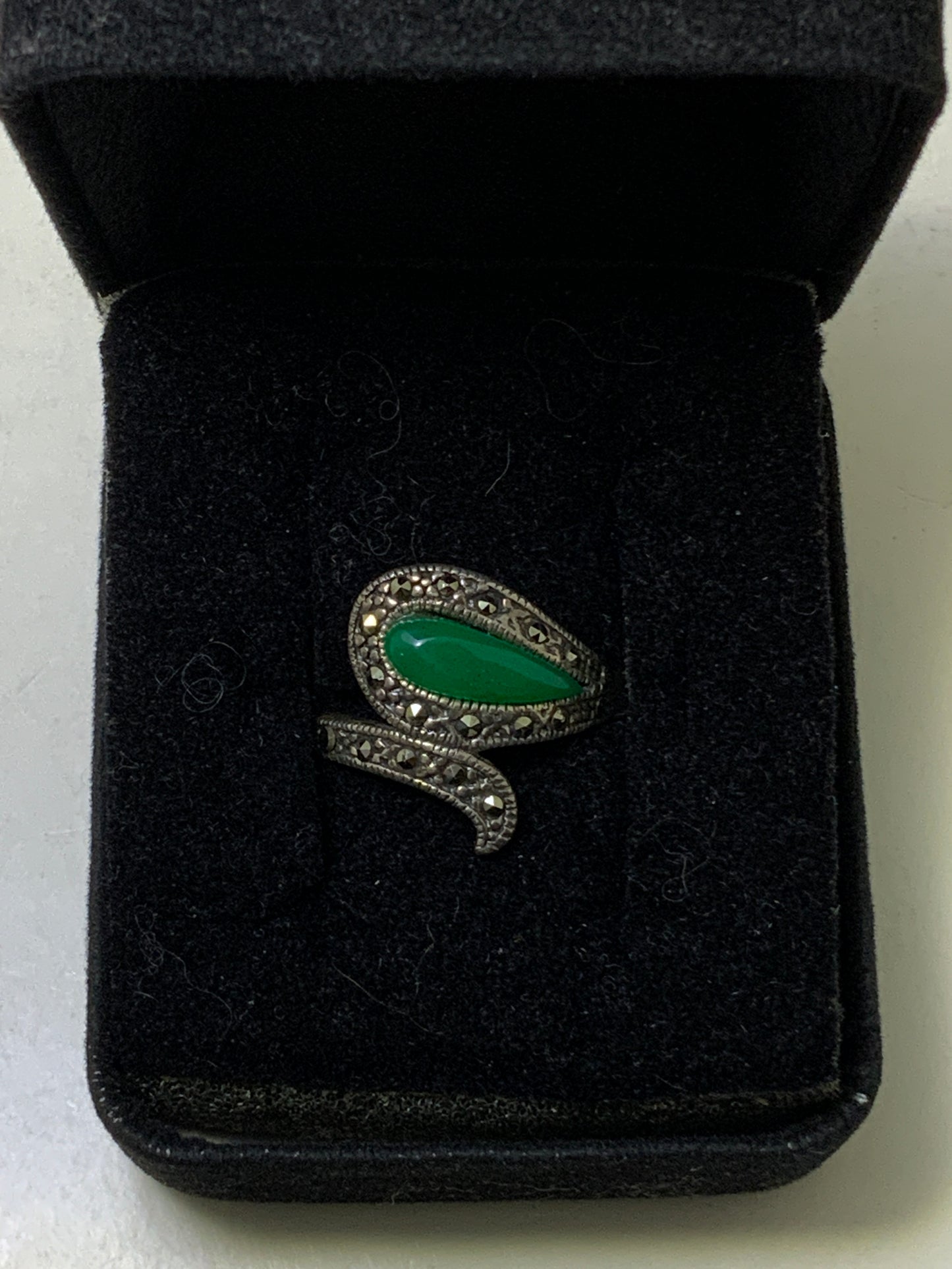 Green Opal Sterling Silver Ring