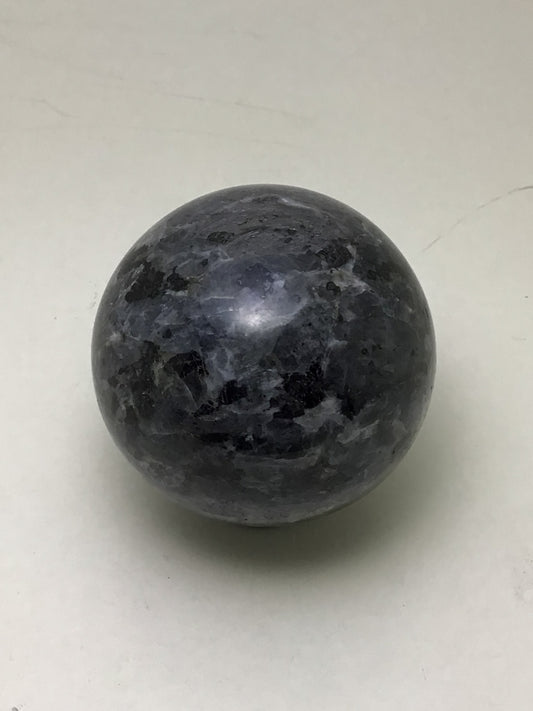 Larvakite/ Black Labradorite Sphere