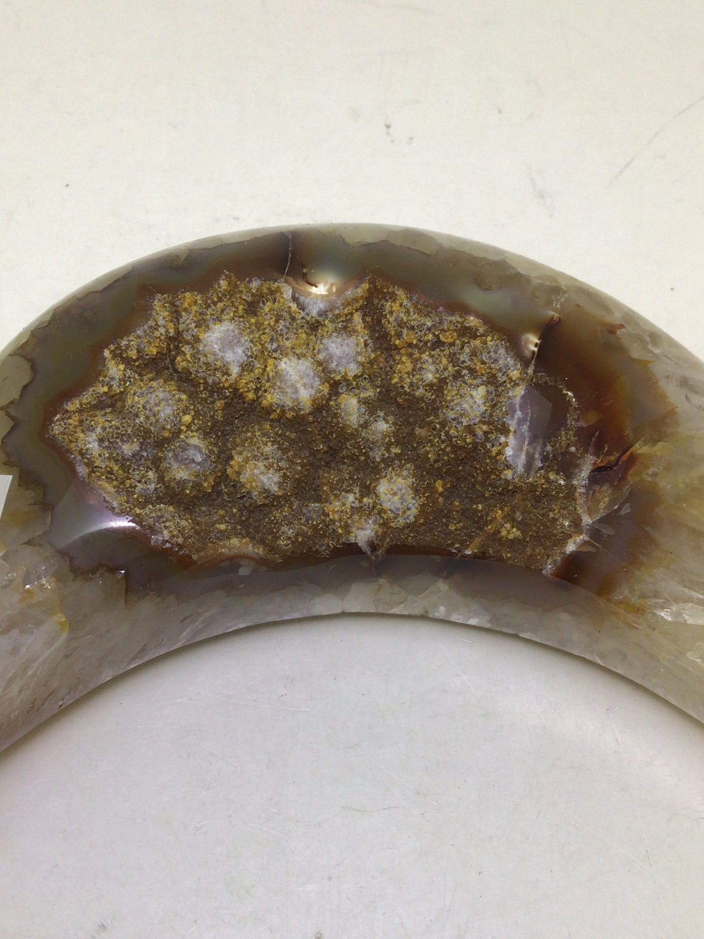 Crescent Moon Agate Druzy