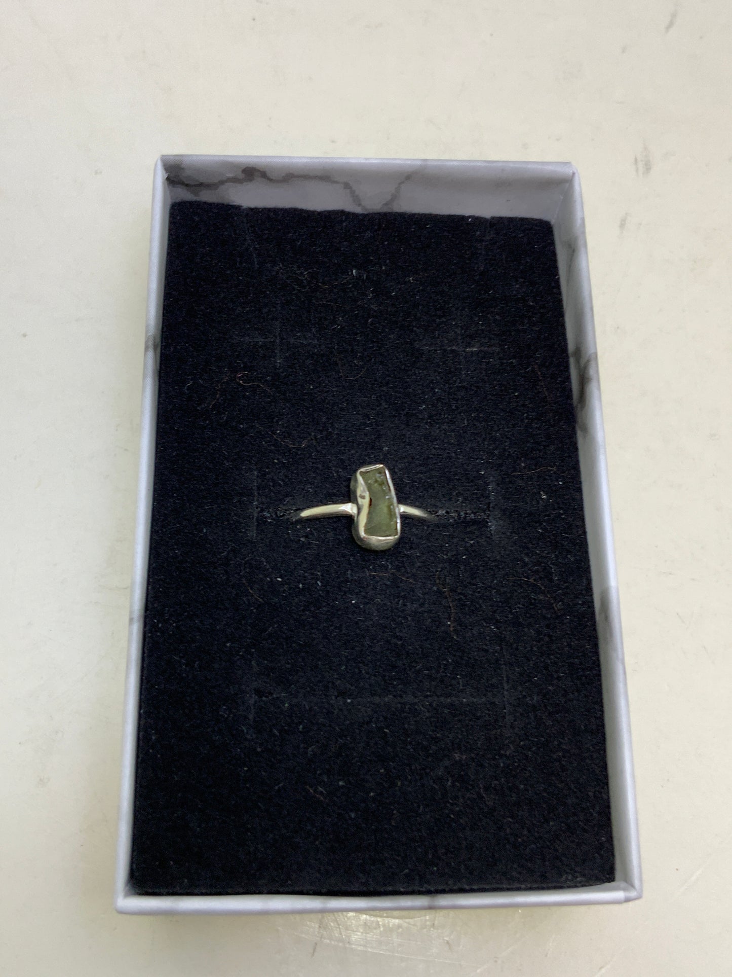 Moldavite Sterling Silver Rings