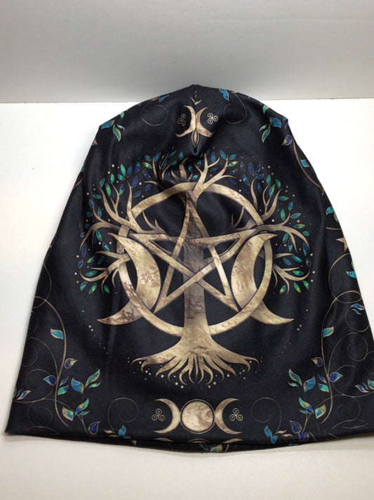 Triple Moon Tree of Life Beanie Hat