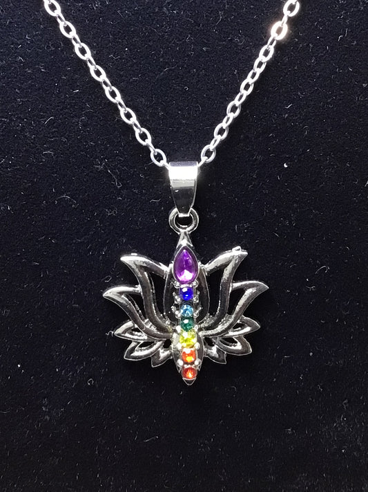 Lotus Flower Chakra Necklace