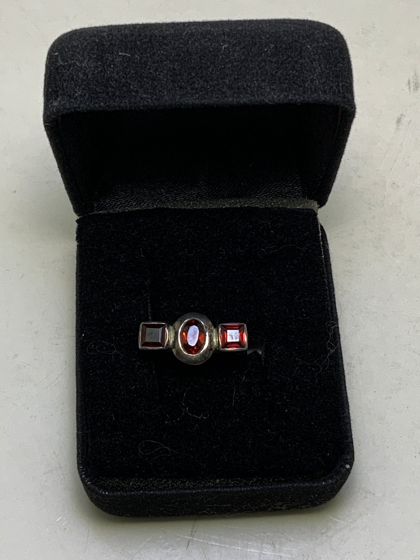 Garnet Sterling Silver Rings