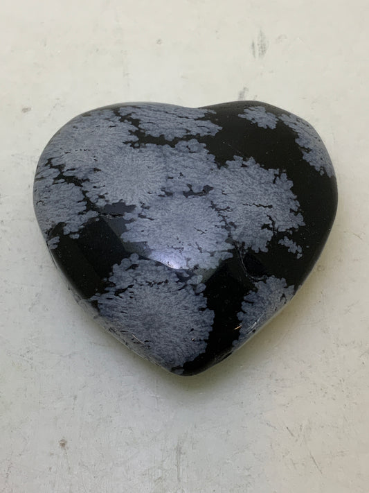 Snowflake Obsidian Heart