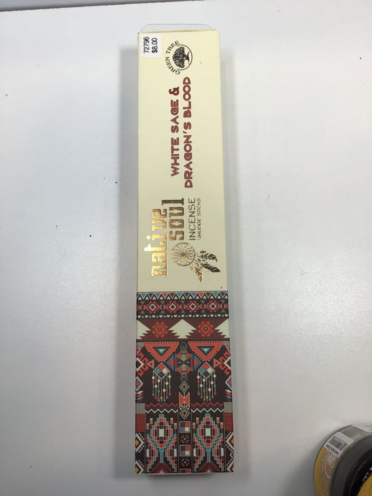 White Sage & Dragon’s Blood Native Soul Incense Sticks