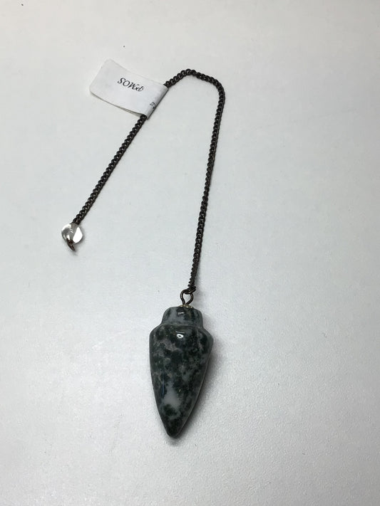 Green Moss Agate Pendulum