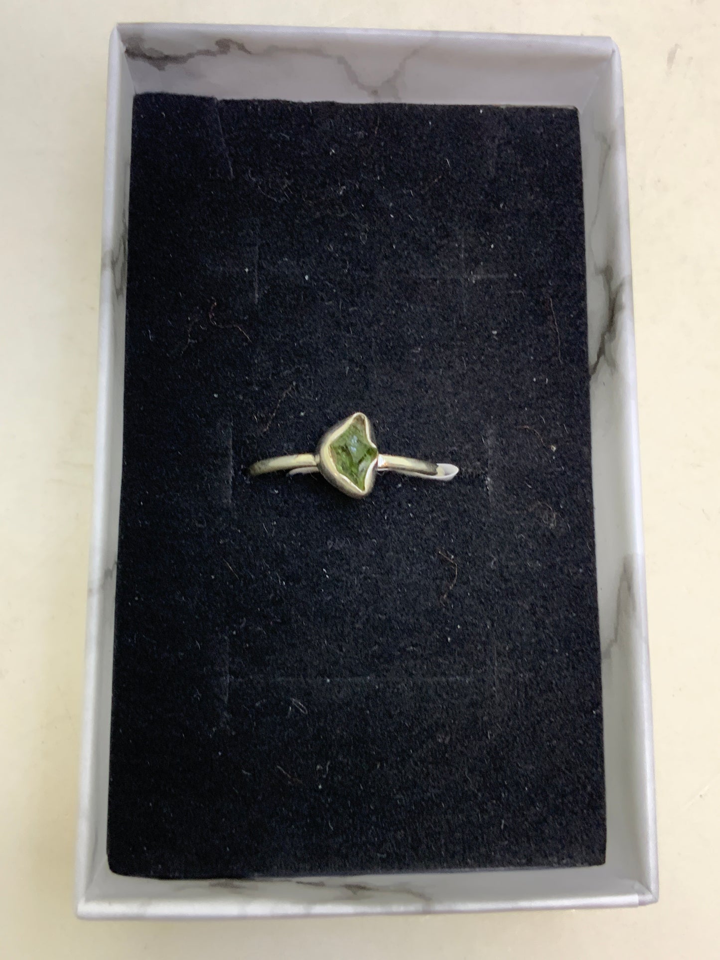 Moldavite Sterling Silver Rings