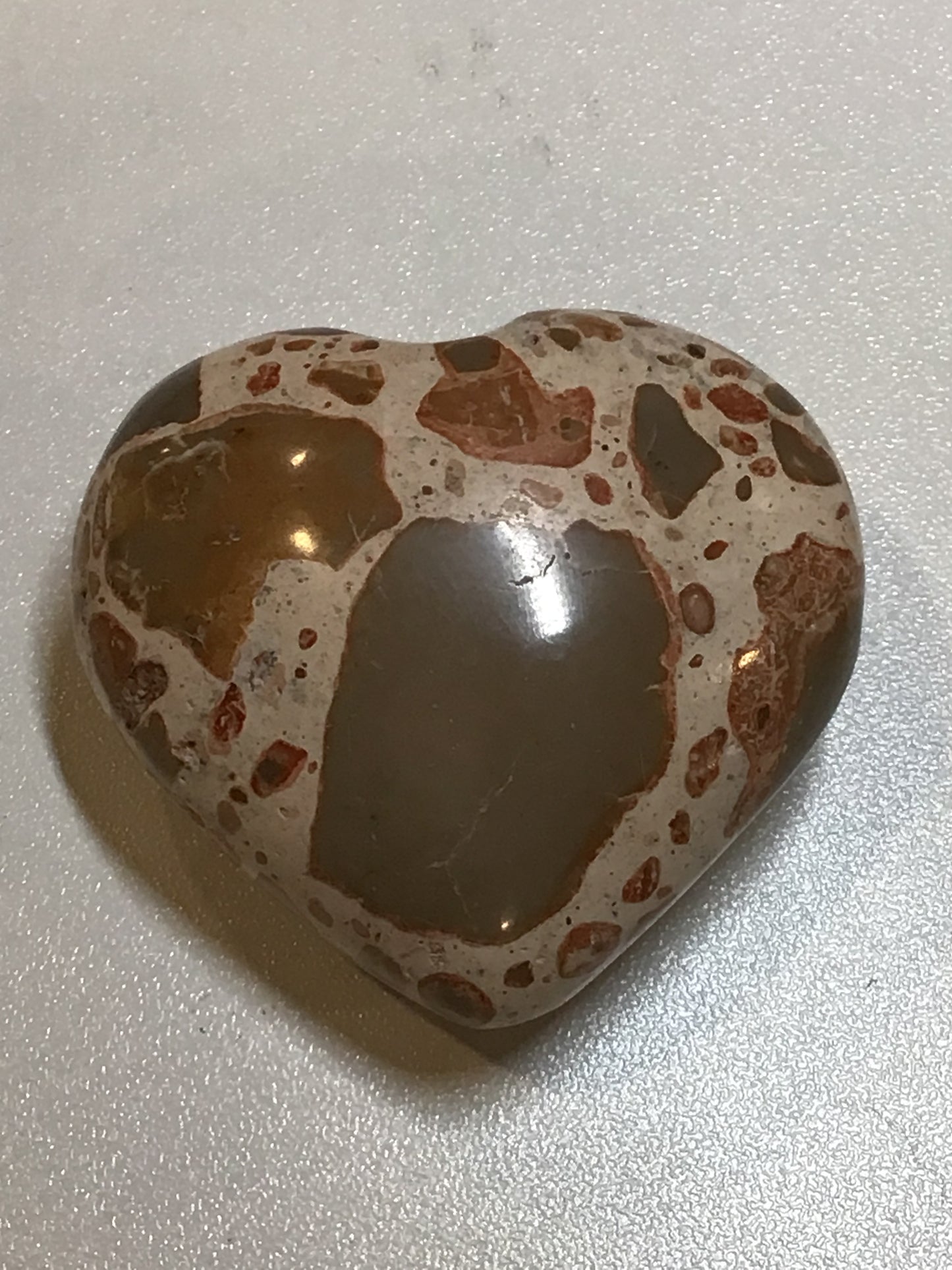Leopardskin Jasper Heart