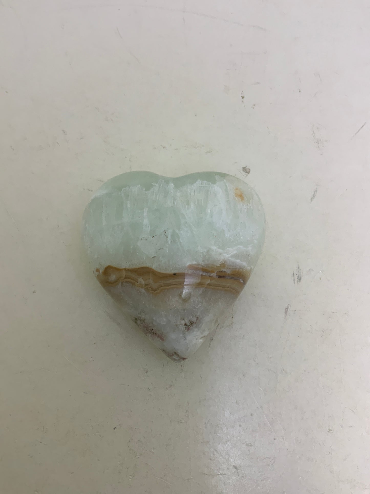 Caribbean Calcite Heart