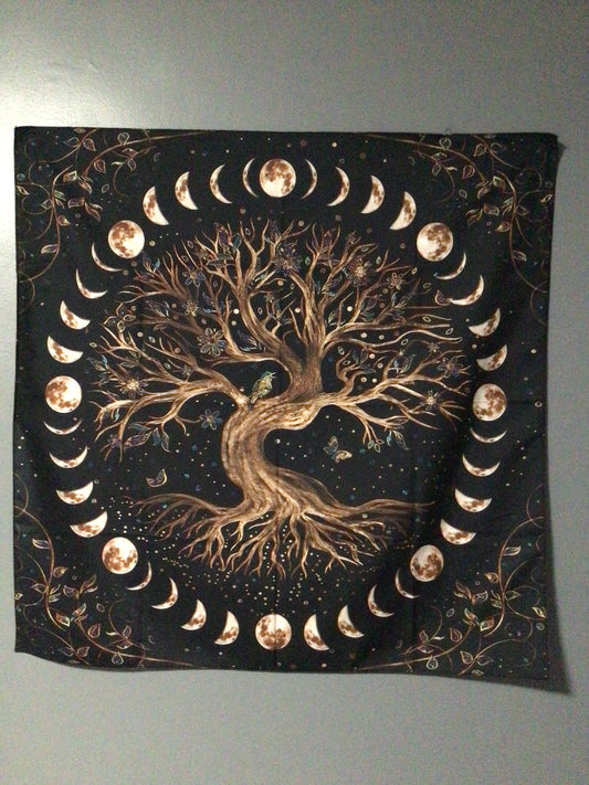 Tree of Life with Moons Altar Cloth
