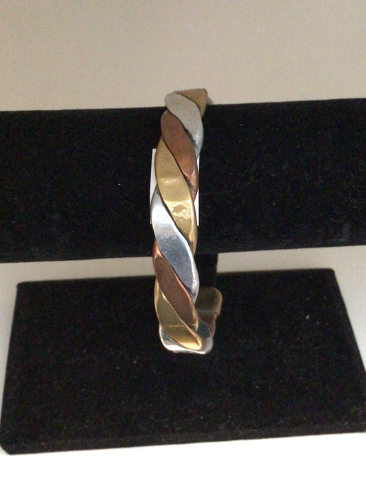 Tri-Color Copper Twist Bracelet