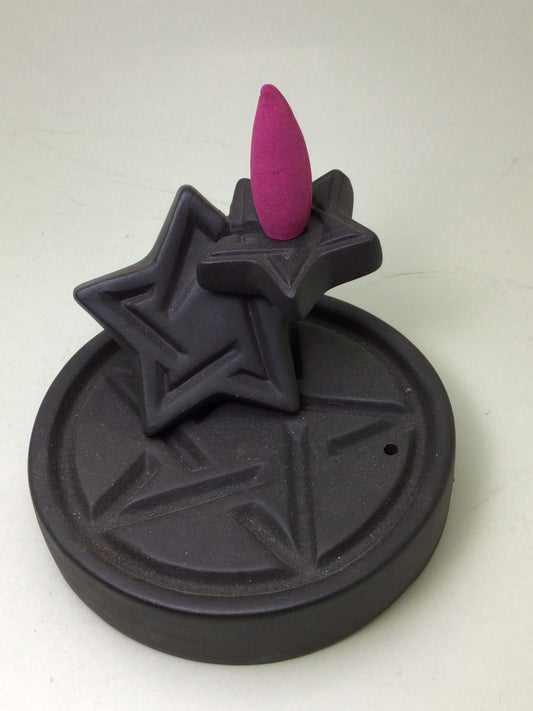 Triple Pentacle Backflow Incense Holder