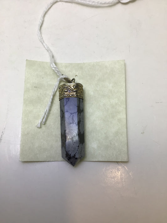 Snowflake Obsidian Pendant