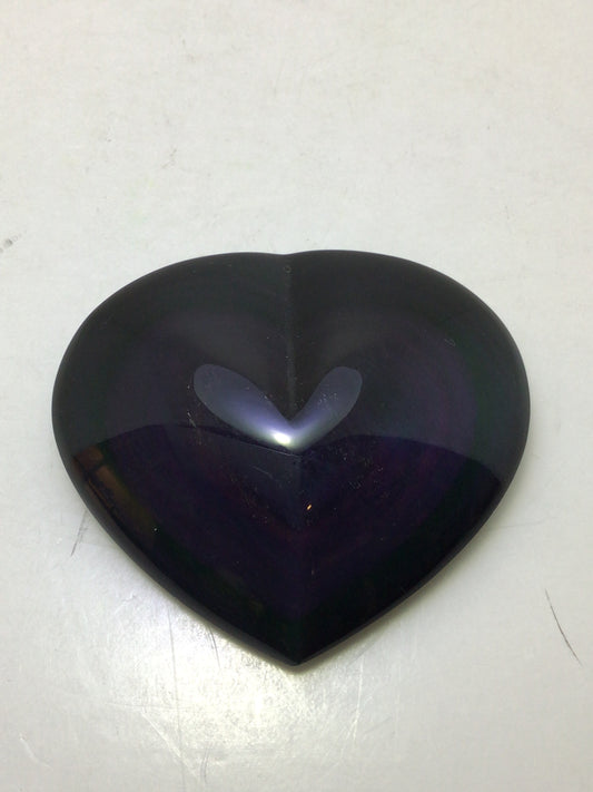 Rainbow Obsidian Heart