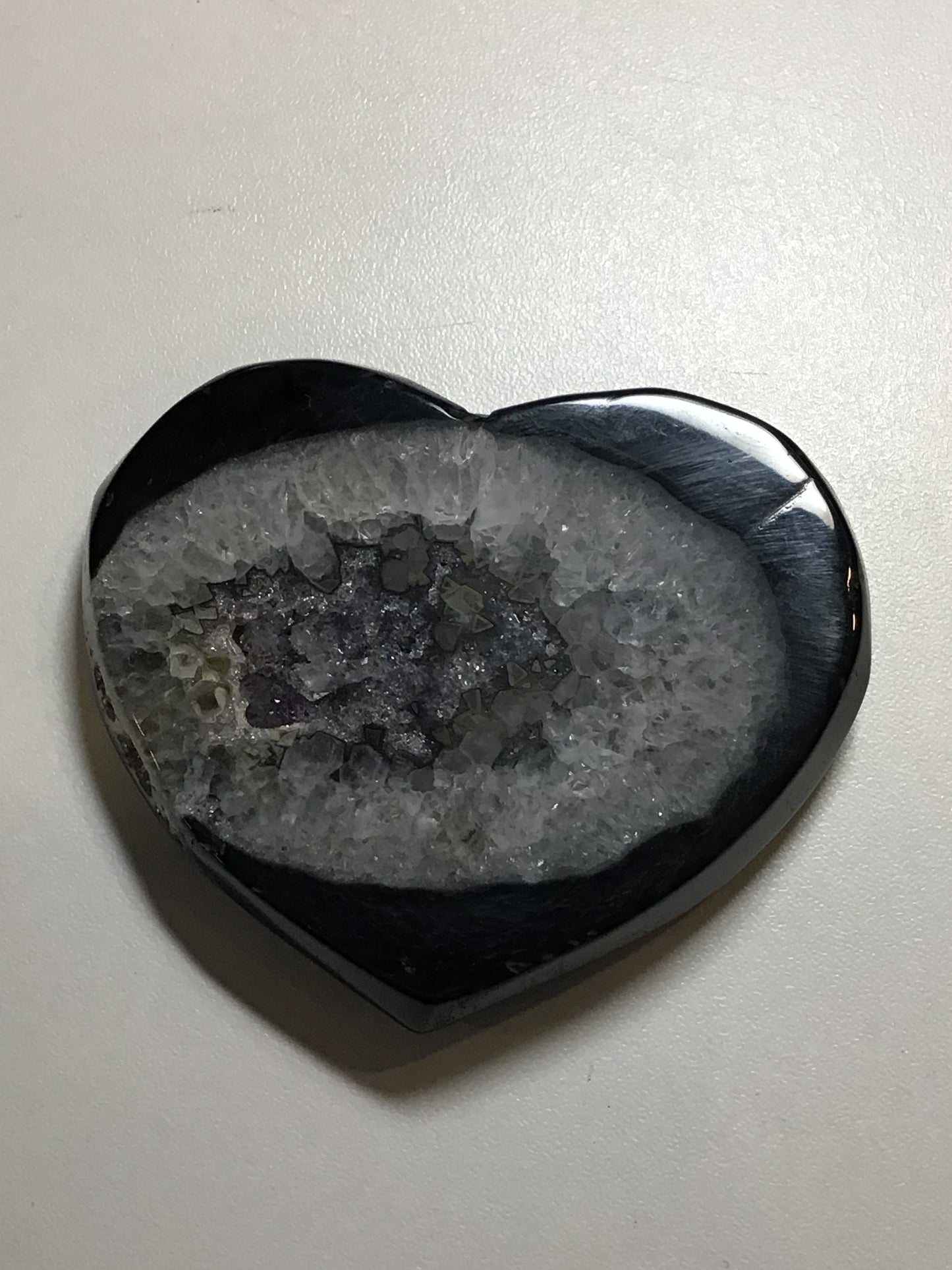 Black Agate Heart Geode
