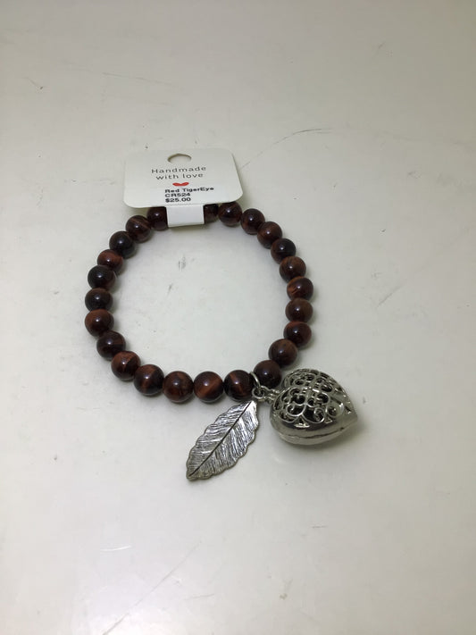 Red Tiger Eye Aroma Heart Bracelet