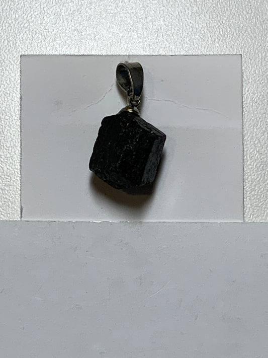 Rough Black Tourmaline Pendant