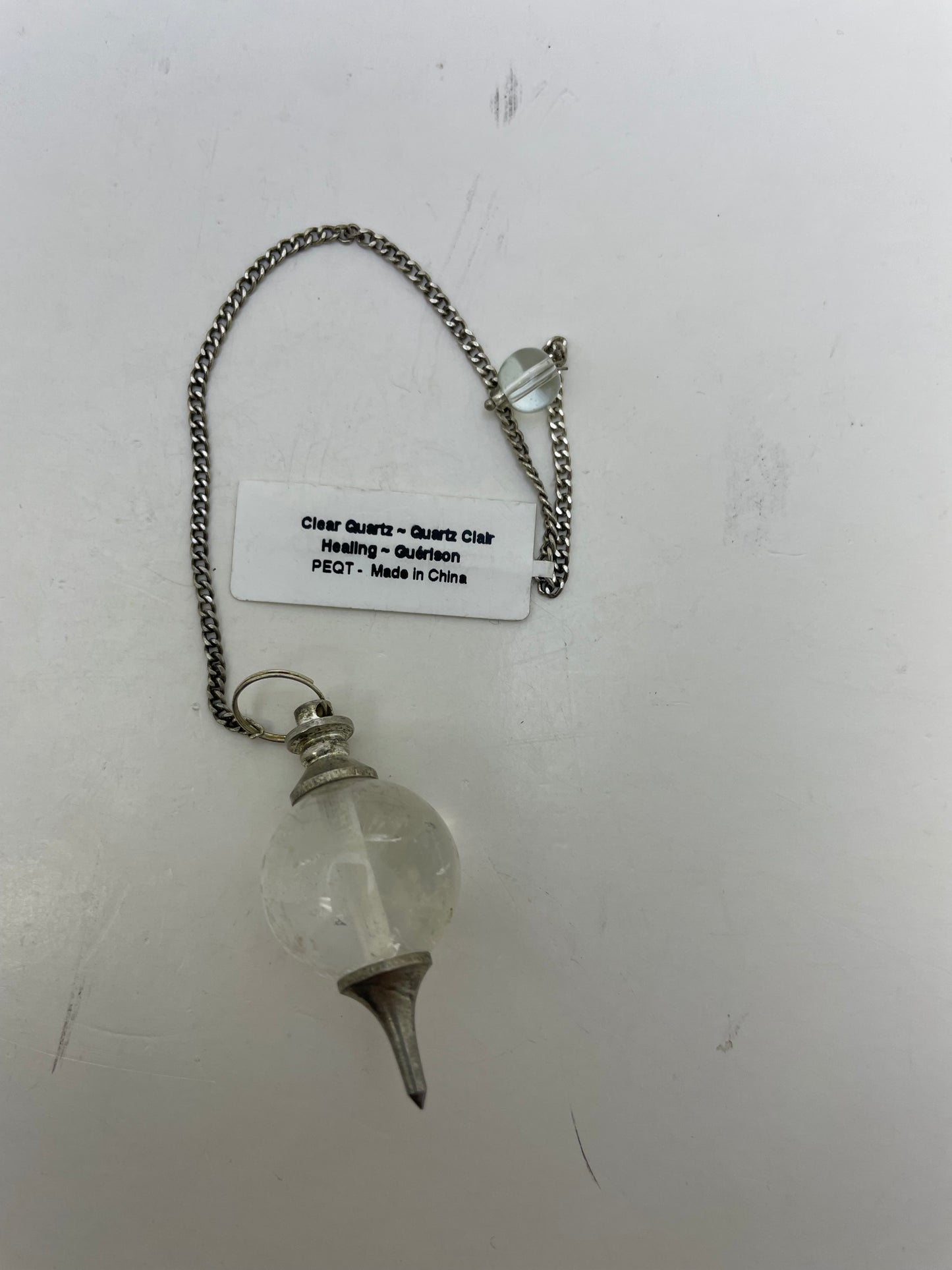 Clear Quartz Point Pendulum