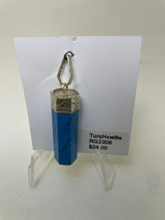 Turquoise Howlite Pendant