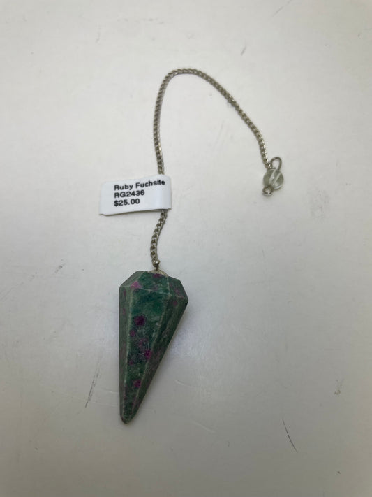 Ruby Fuchsite Pendulum