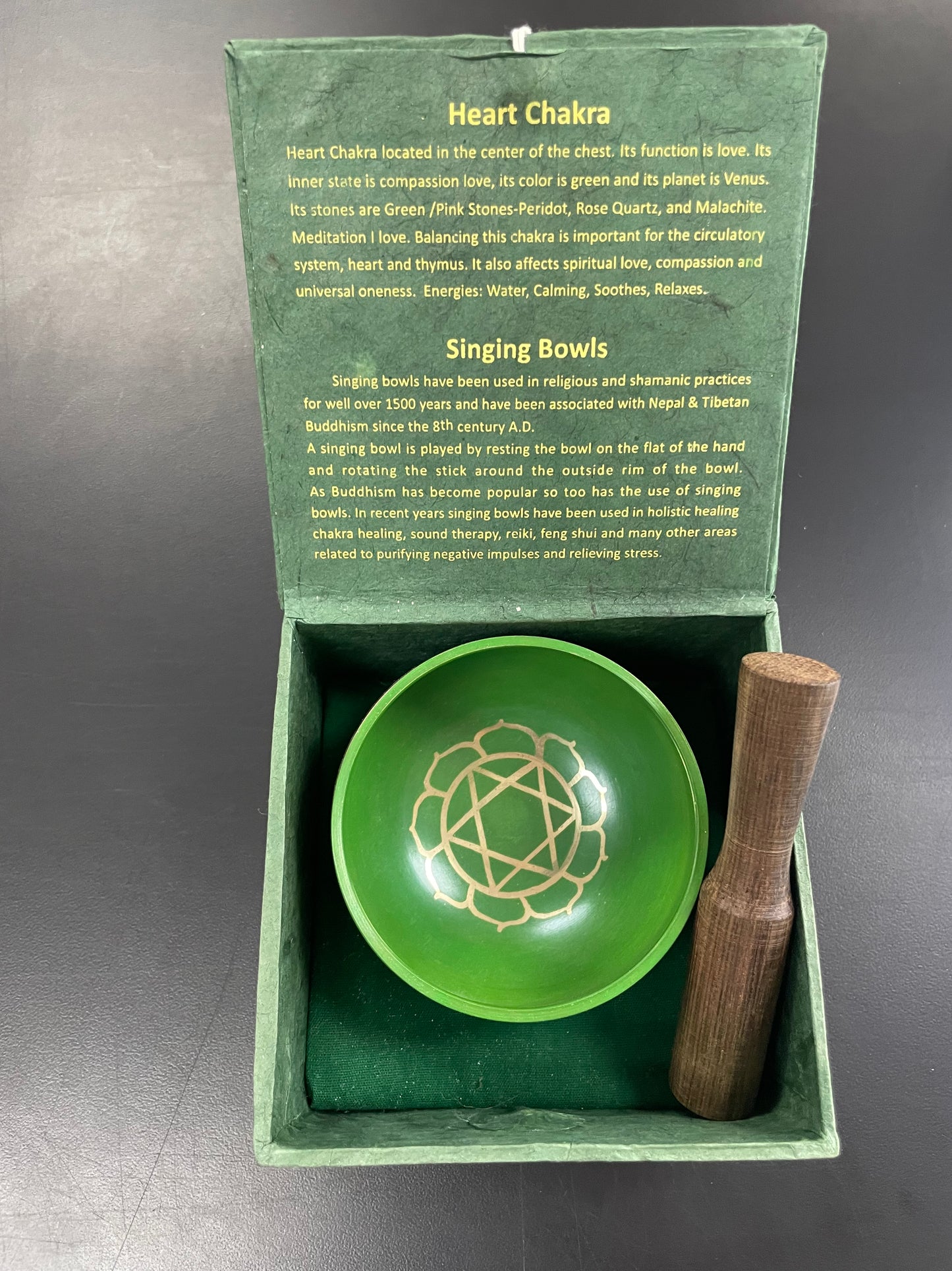 Heart Chakra Green Singing Bowl